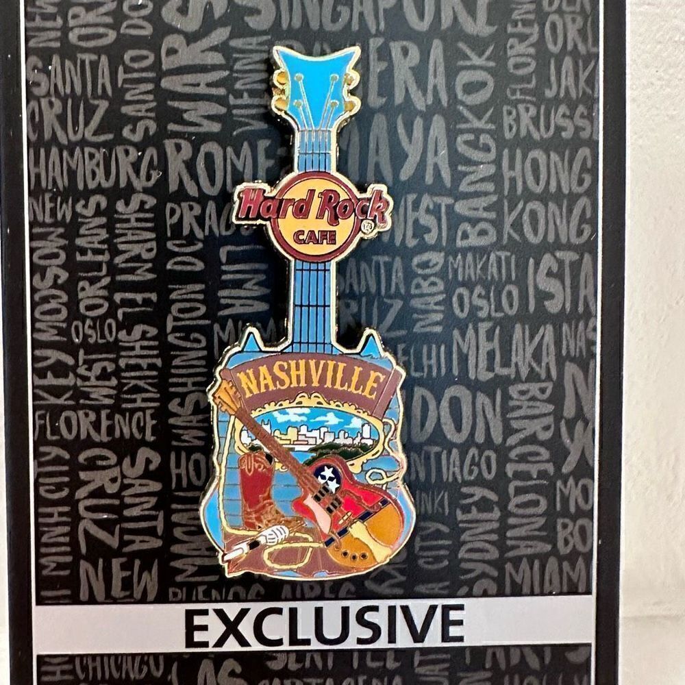 NWT Exclusive Nashville Tennessee Hard Rock Cafe Guitar Pin